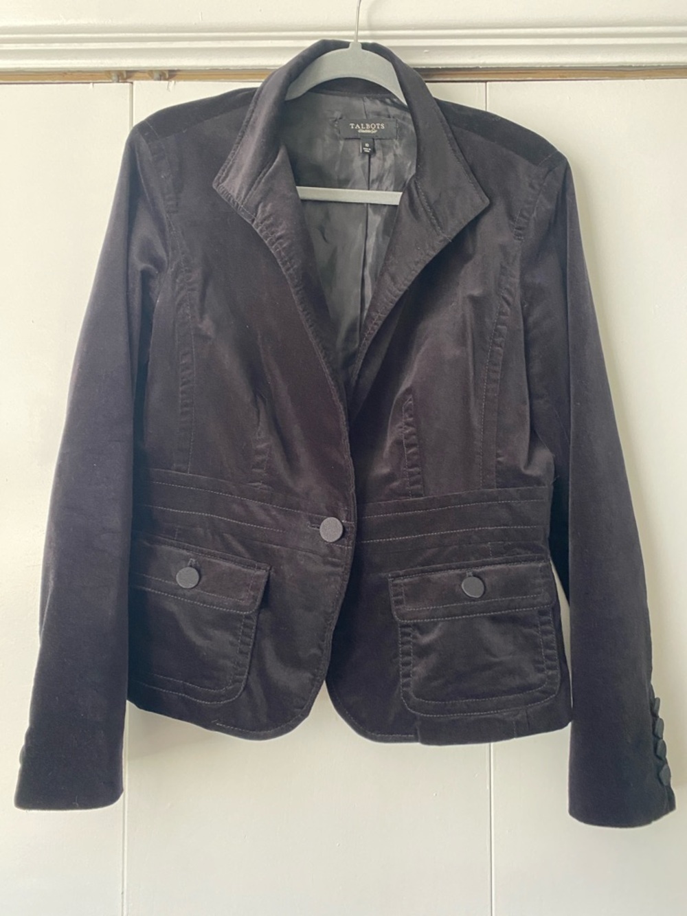 Talbots Chocolate Brown Velvet Blazer